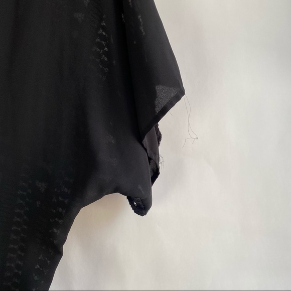 Swimsuit Coverup Hi-Low Design Black - Picture 2 of 8